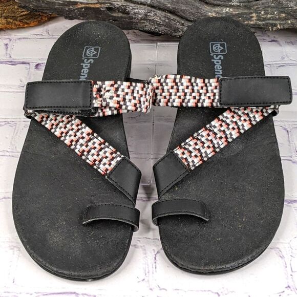 Spenco Orthotic Toe Loop Sandals - Island Slide - Picture 1 of 10